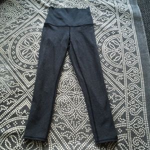 Dark Grey Lululemon wonder under cropped leggings